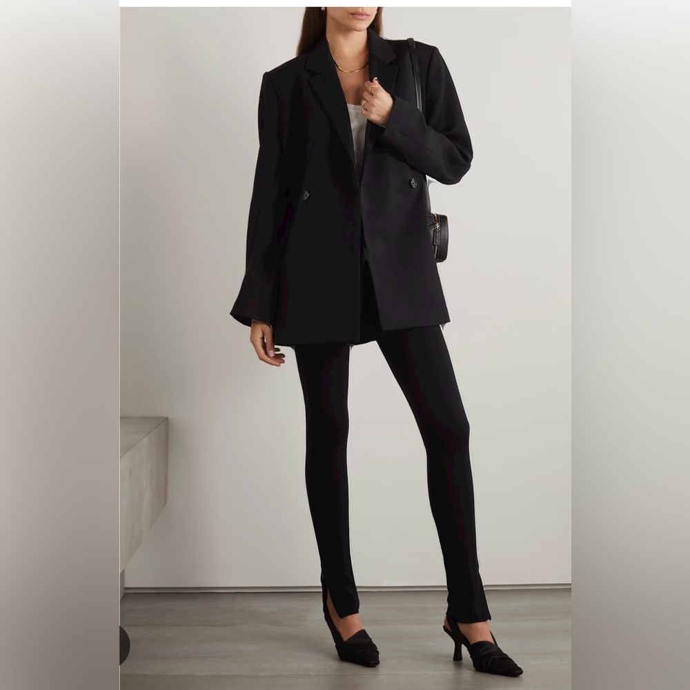 🖤 NWT TOTEME WOOL BLEND DOUBLE BREASTED SHARP
SUIT JACKET BLACK 200
